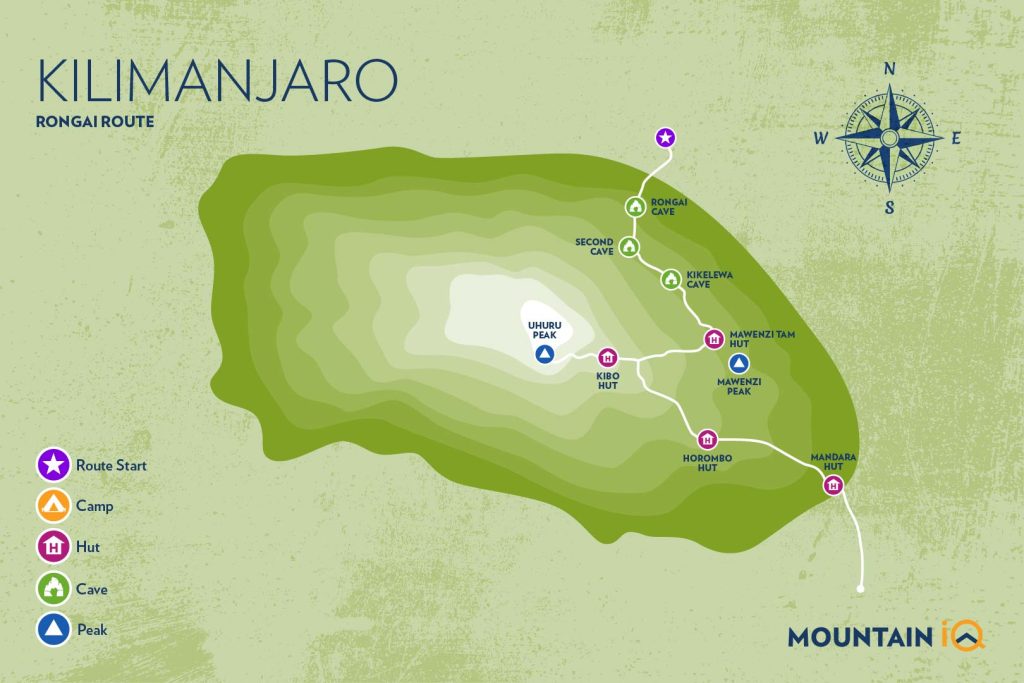 MIQ_Kilimanjaro Routes map_Rongai route