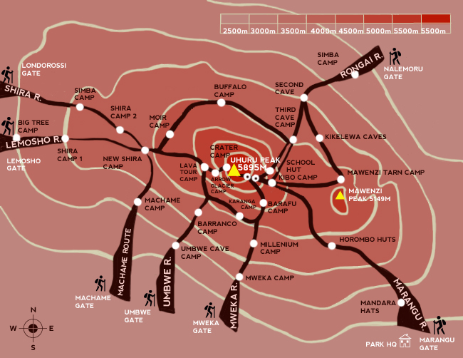 kilimanjaro hike distance