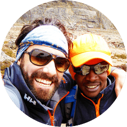 mark and ema hiking on kilimanjaro